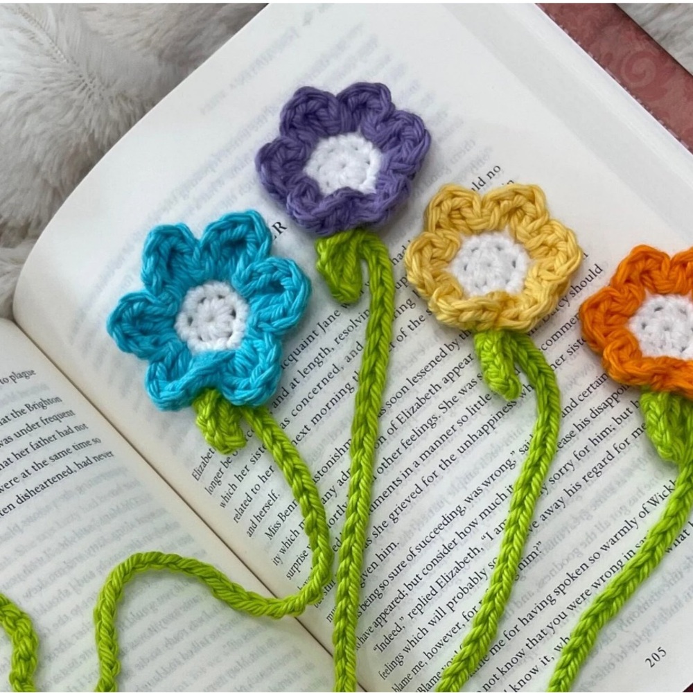Handmade Crochet Bookmark- set of 4